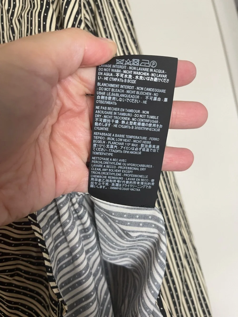 Saint Laurent Black & White Vertical Stripe Button-Down Shirt - Picture 6 of 6